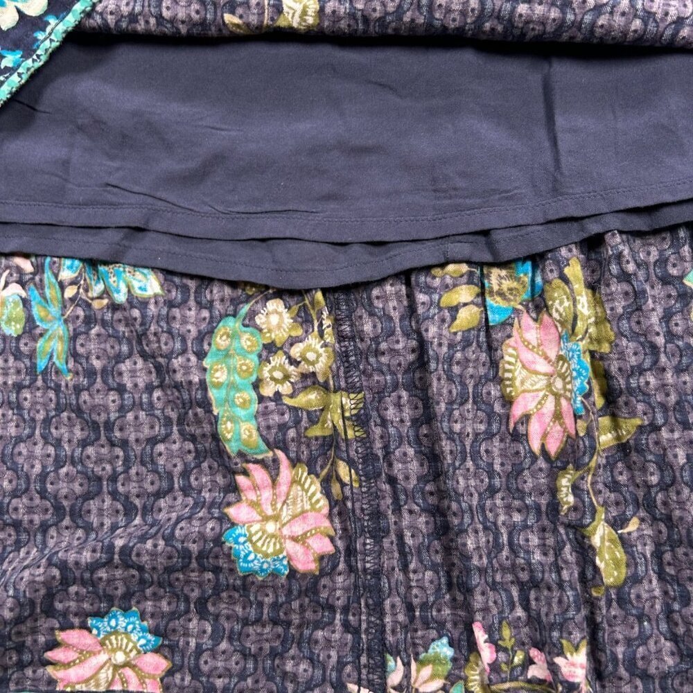 Lane Bryant 14 Flutter Sleeve Maxi Dress Floral Button Front Flowy - Picture 7 of 9